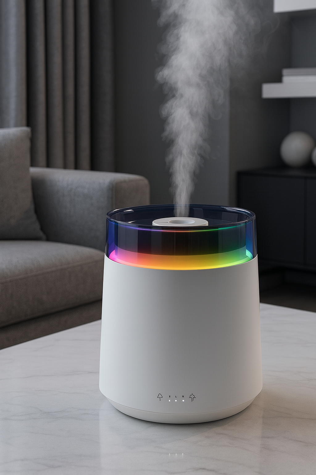 新型ホーム加湿器｜雰囲気ライト付き・大容量3L・超微細ミスト・アロマ対応