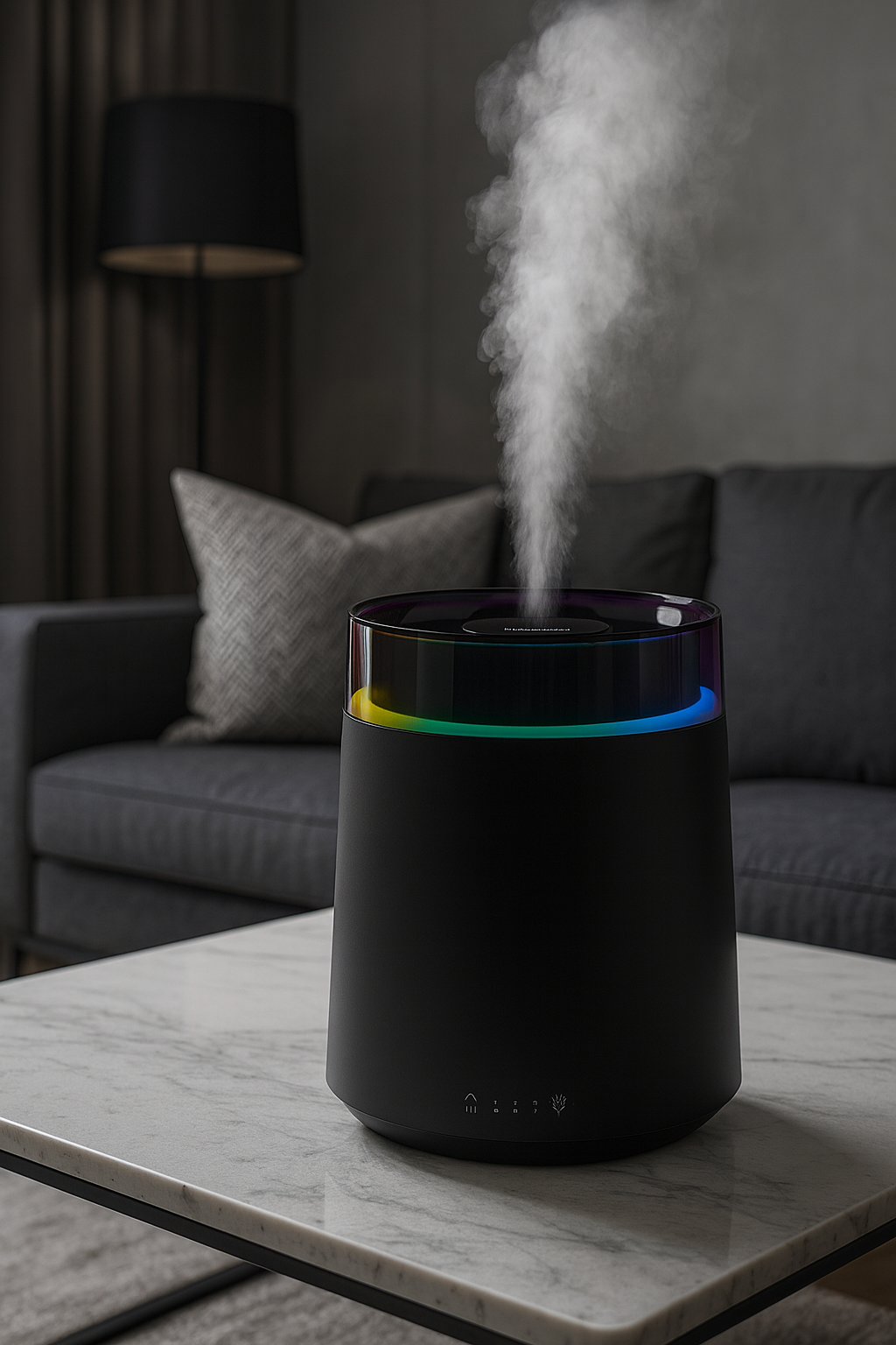 新型ホーム加湿器｜雰囲気ライト付き・大容量3L・超微細ミスト・アロマ対応